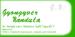 gyongyver mandula business card